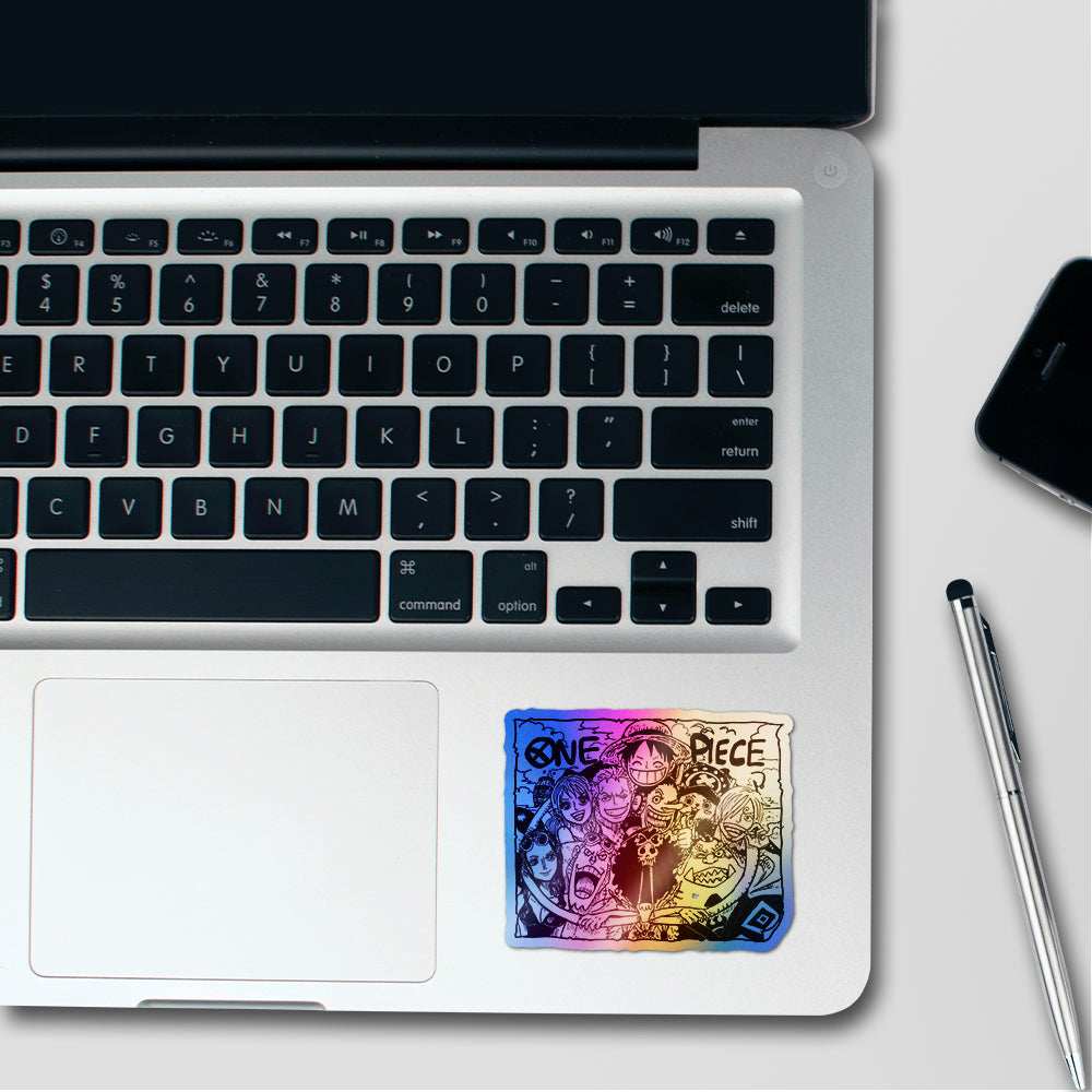 Pirate D Gang Holographic Stickers waterproof vinyl decal for laptop, bike, car & bottle