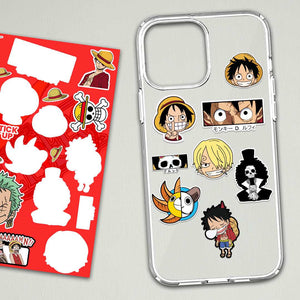 One Piece Mini Sticker Sheet waterproof vinyl decal for laptop, bike, car & bottle