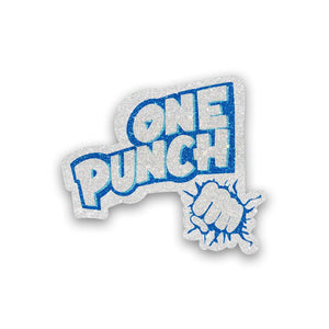One Punch Glitter Sticker waterproof vinyl decal for laptop, bike, car & bottle