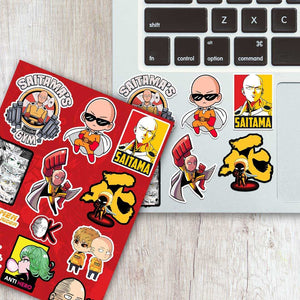 One Punch Mini Sticker Sheet waterproof vinyl decal for laptop, bike, car & bottle