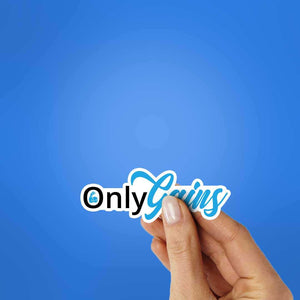 OnlyGains Sticker waterproof vinyl decal for laptop, bike, car & bottle