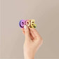 OOF Holographic Stickers waterproof vinyl decal for laptop, bike, car & bottle