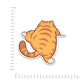 Orange Cat Bumper Sticker waterproof vinyl decal for laptop, bike, car & bottle
