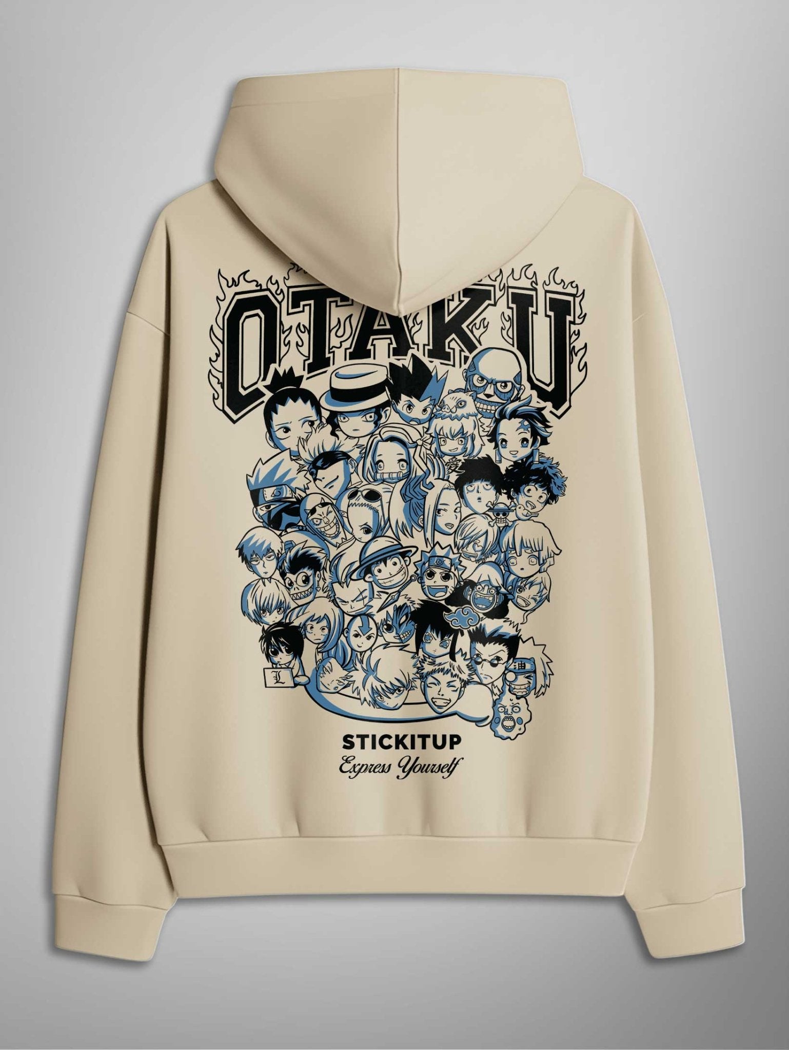 OTAKU OVERSIZED HOODIE waterproof vinyl decal for laptop, bike, car & bottle