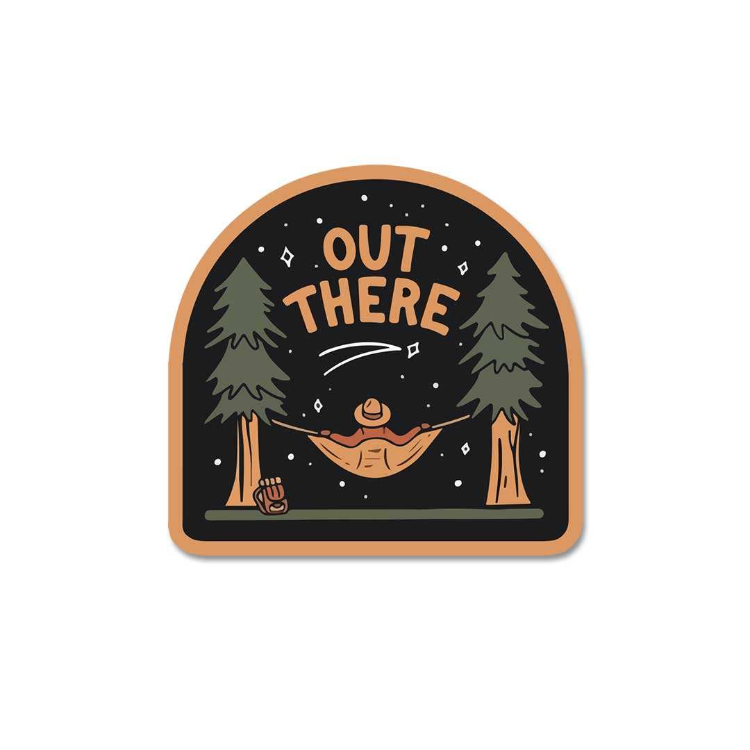 Out There Sticker waterproof vinyl decal for laptop, bike, car & bottle