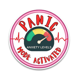 PANIC Bumper Sticker waterproof vinyl decal for laptop, bike, car & bottle