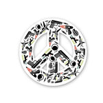 Peace 1.0 Sticker waterproof vinyl decal for laptop, bike, car & bottle