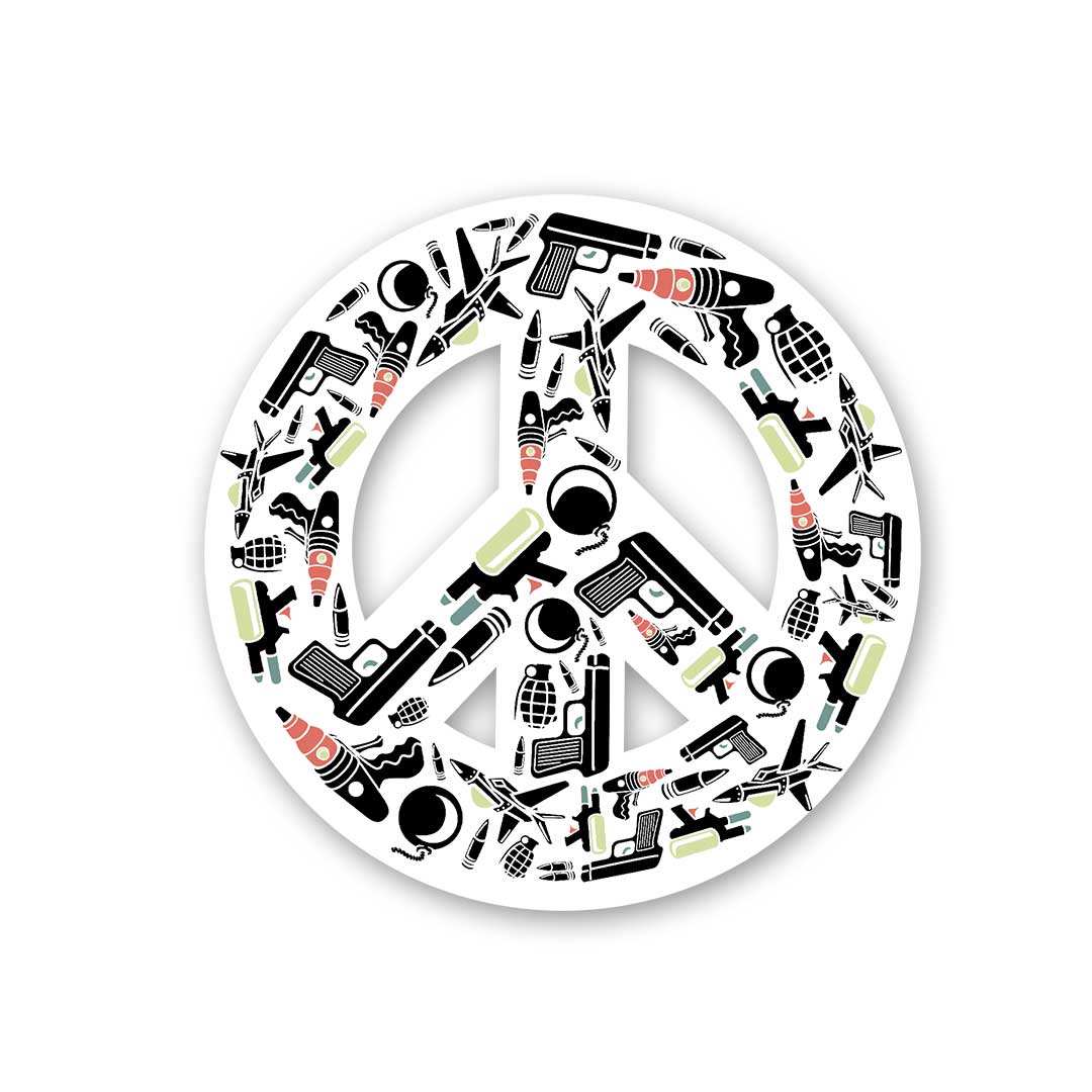 Peace 1.0 Sticker waterproof vinyl decal for laptop, bike, car & bottle