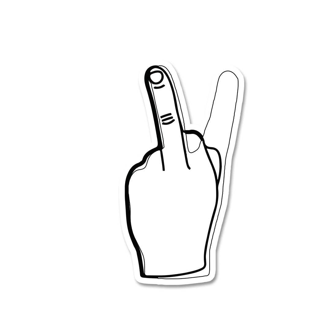 Peace Sign Sticker waterproof vinyl decal for laptop, bike, car & bottle