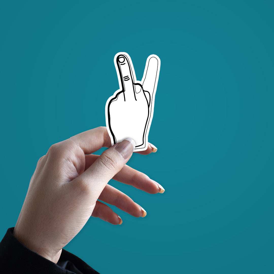 Peace Sign Sticker waterproof vinyl decal for laptop, bike, car & bottle