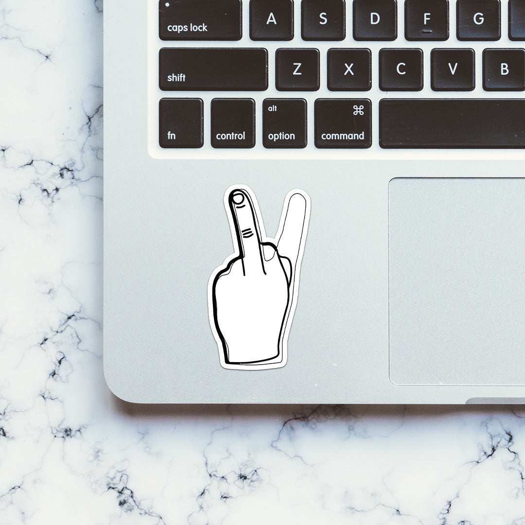 Peace Sign Sticker waterproof vinyl decal for laptop, bike, car & bottle
