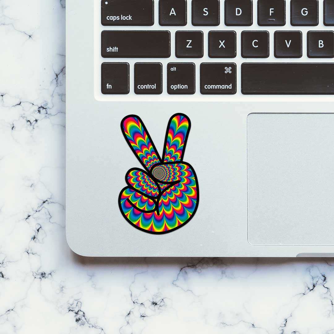 Peace Sticker waterproof vinyl decal for laptop, bike, car & bottle