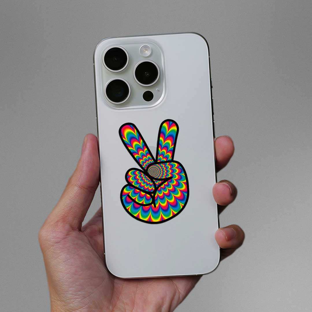 Peace Sticker waterproof vinyl decal for laptop, bike, car & bottle