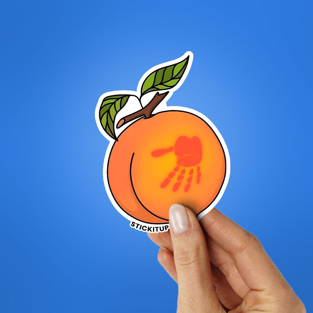 PEACH Sticker waterproof vinyl decal for laptop, bike, car & bottle