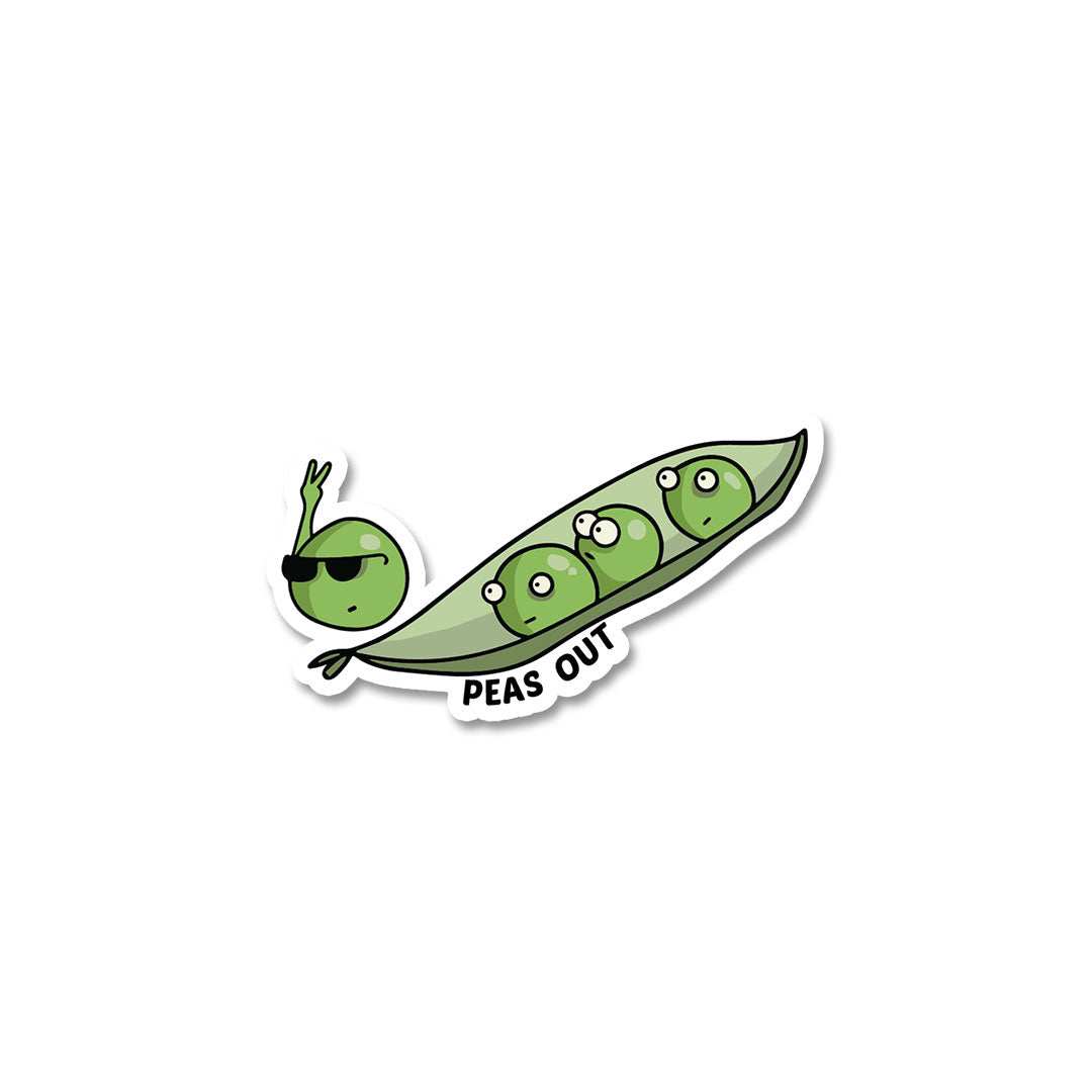 Peas Out Sticker - Stickers | STICK IT UP