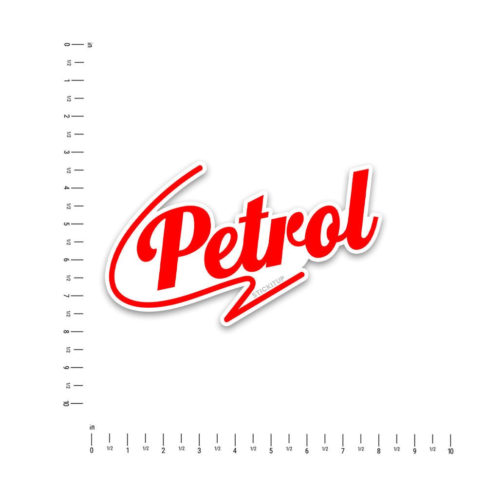 Petrol Bumper Sticker waterproof vinyl decal for laptop, bike, car & bottle