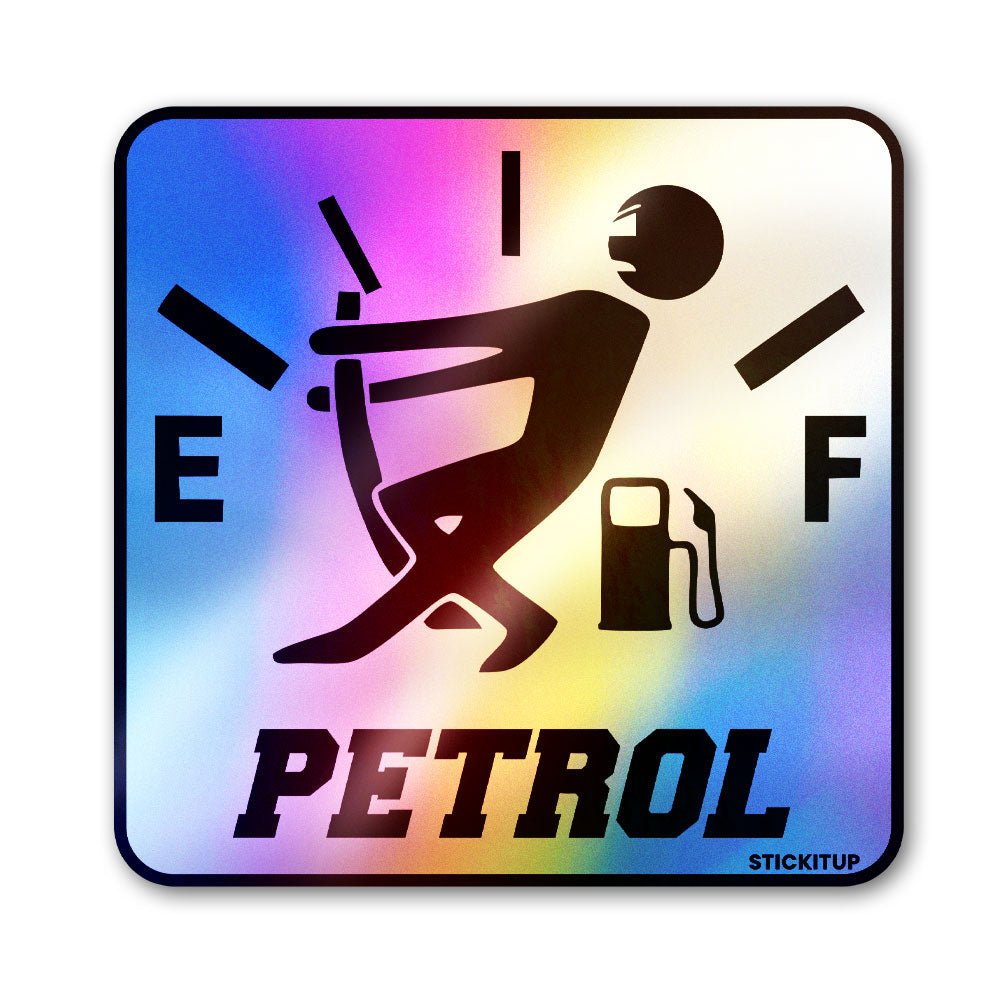 Petrol Holographic Stickers waterproof vinyl decal for laptop, bike, car & bottle