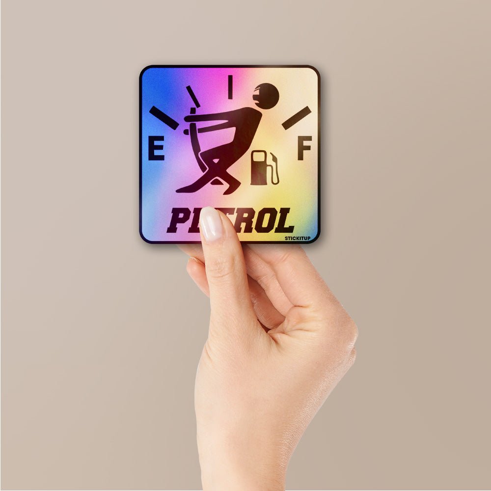Petrol Holographic Stickers waterproof vinyl decal for laptop, bike, car & bottle
