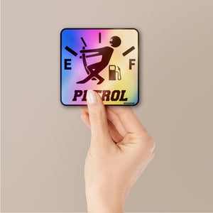 Petrol Holographic Stickers waterproof vinyl decal for laptop, bike, car & bottle