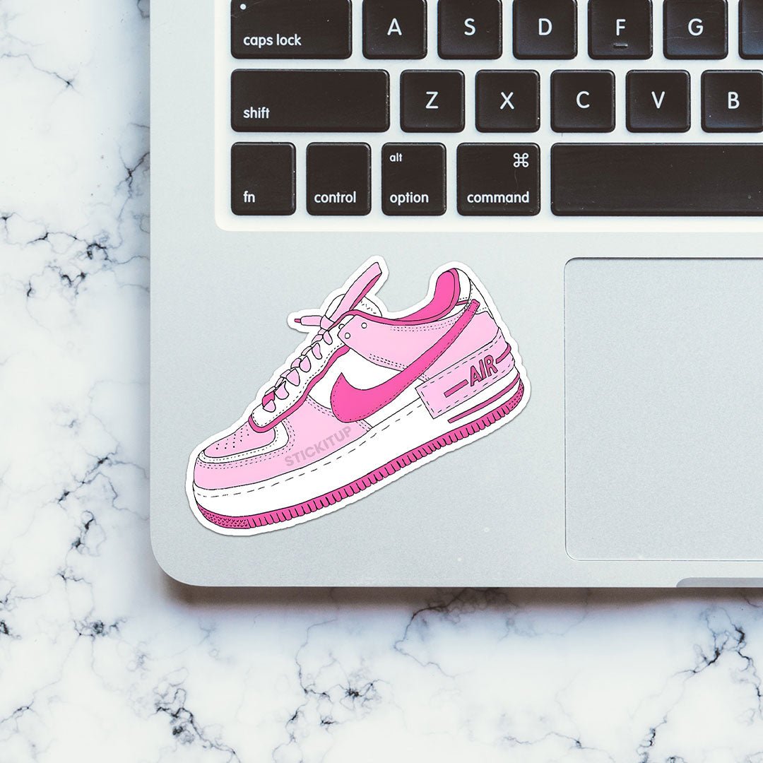PINK AIR SHOES Sticker waterproof vinyl decal for laptop, bike, car & bottle