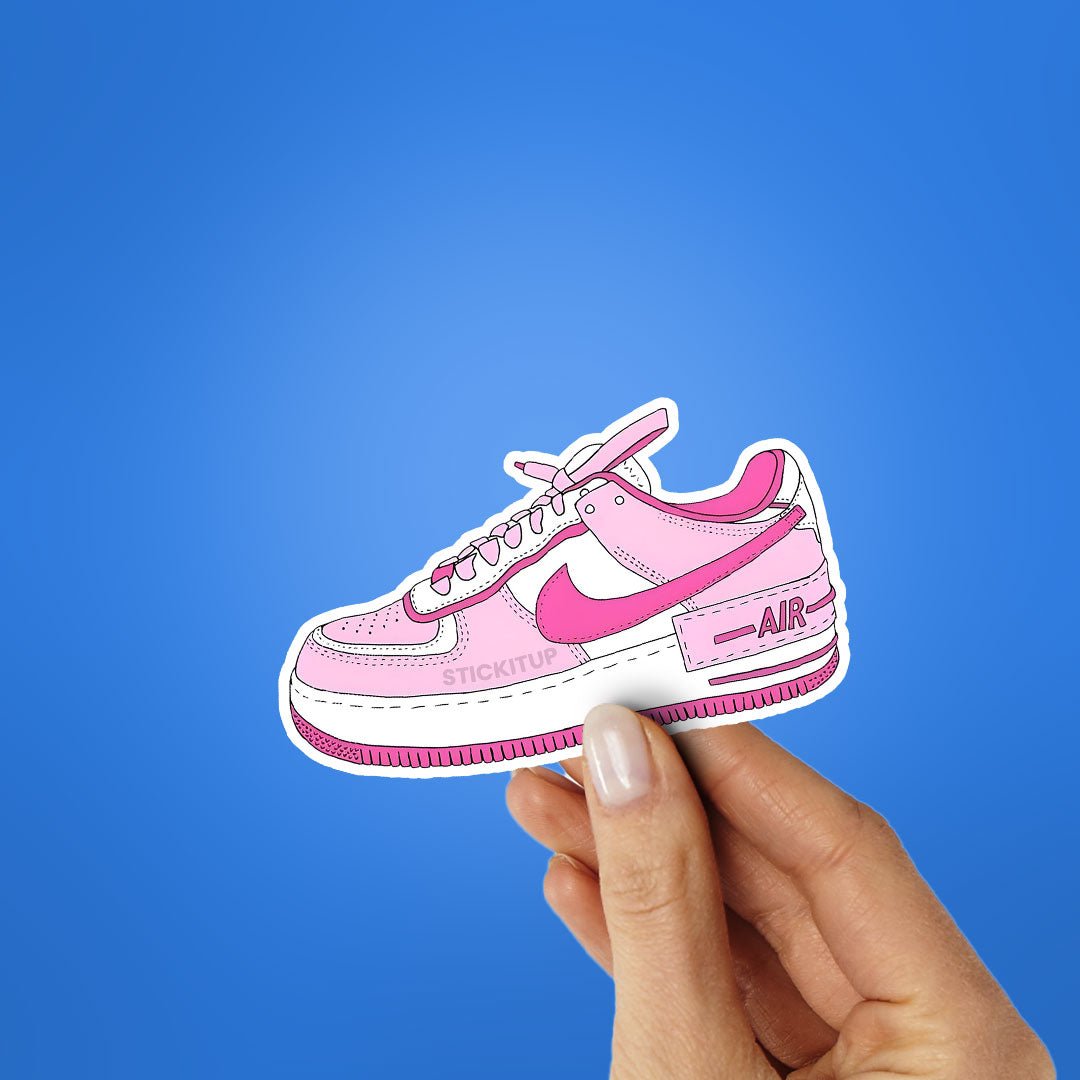 PINK AIR SHOES Sticker waterproof vinyl decal for laptop, bike, car & bottle