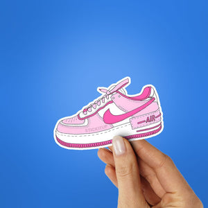PINK AIR SHOES Sticker waterproof vinyl decal for laptop, bike, car & bottle