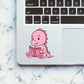 Pink Dino Reading Sticker