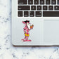 Pink Panther In Party Mood Sticker waterproof vinyl decal for laptop, bike, car & bottle