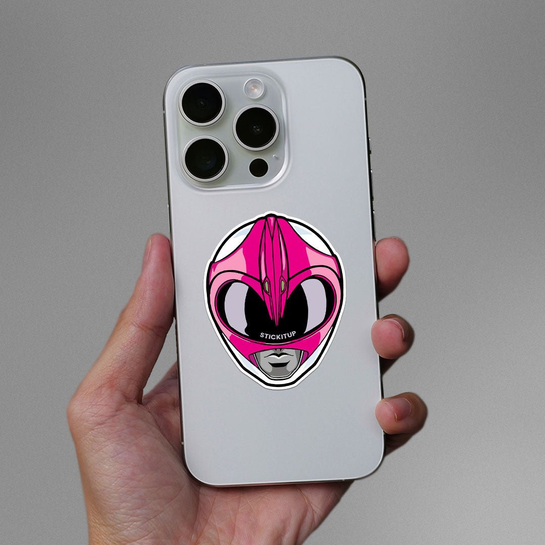 Pink Ranger Sticker waterproof vinyl decal for laptop, bike, car & bottle