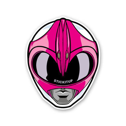 Pink Ranger Sticker waterproof vinyl decal for laptop, bike, car & bottle