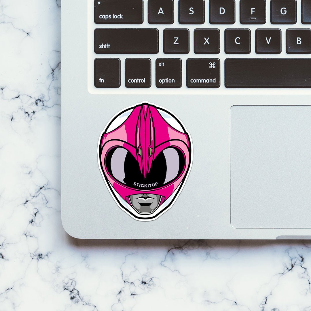 Pink Ranger Sticker waterproof vinyl decal for laptop, bike, car & bottle
