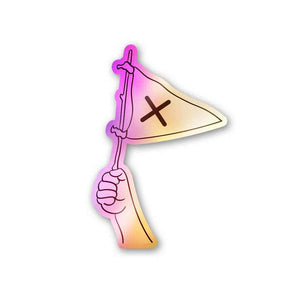 Pirate Flag Holographic Stickers waterproof vinyl decal for laptop, bike, car & bottle