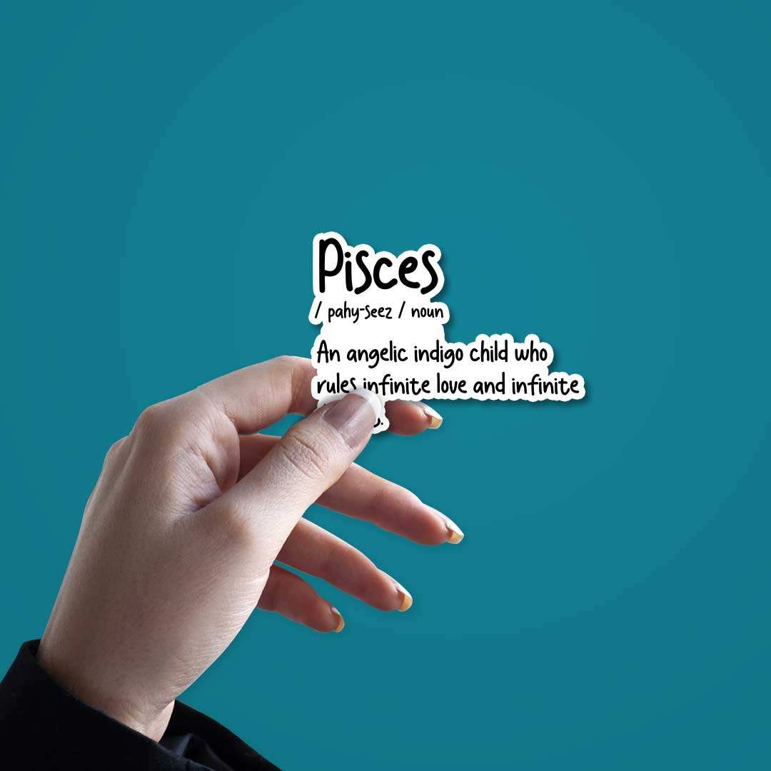 Pisces Sticker waterproof vinyl decal for laptop, bike, car & bottle