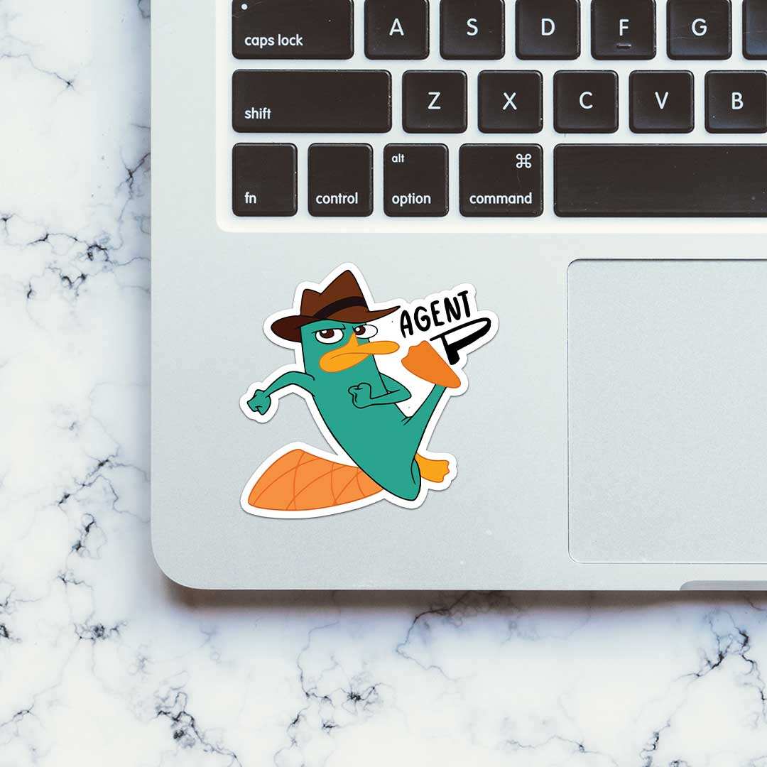 Platipus Mahashey Sticker waterproof vinyl decal for laptop, bike, car & bottle