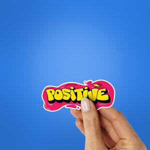 Positive Sticker waterproof vinyl decal for laptop, bike, car & bottle