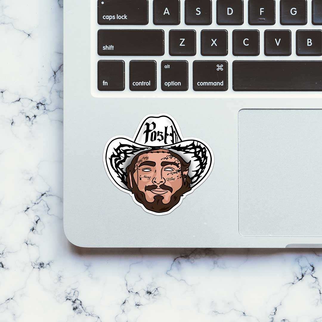 Post Malone Sticker waterproof vinyl decal for laptop, bike, car & bottle