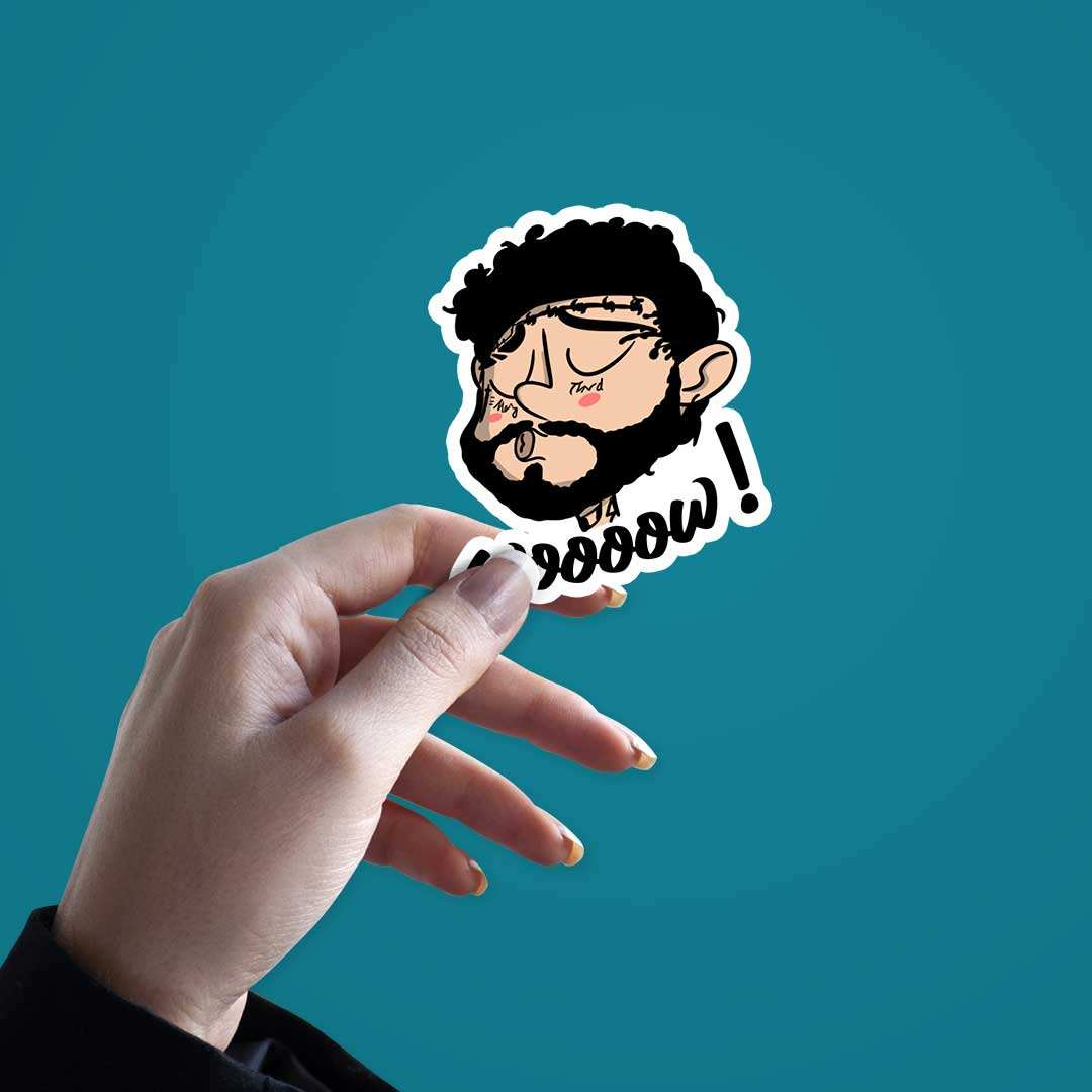 Posty Wow Sticker waterproof vinyl decal for laptop, bike, car & bottle