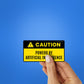 Powered By Artificial Sticker waterproof vinyl decal for laptop, bike, car & bottle