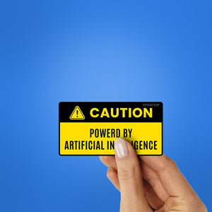 Powered By Artificial Sticker waterproof vinyl decal for laptop, bike, car & bottle