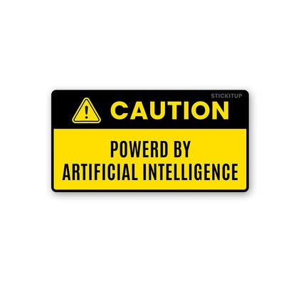 Powered By Artificial Sticker waterproof vinyl decal for laptop, bike, car & bottle