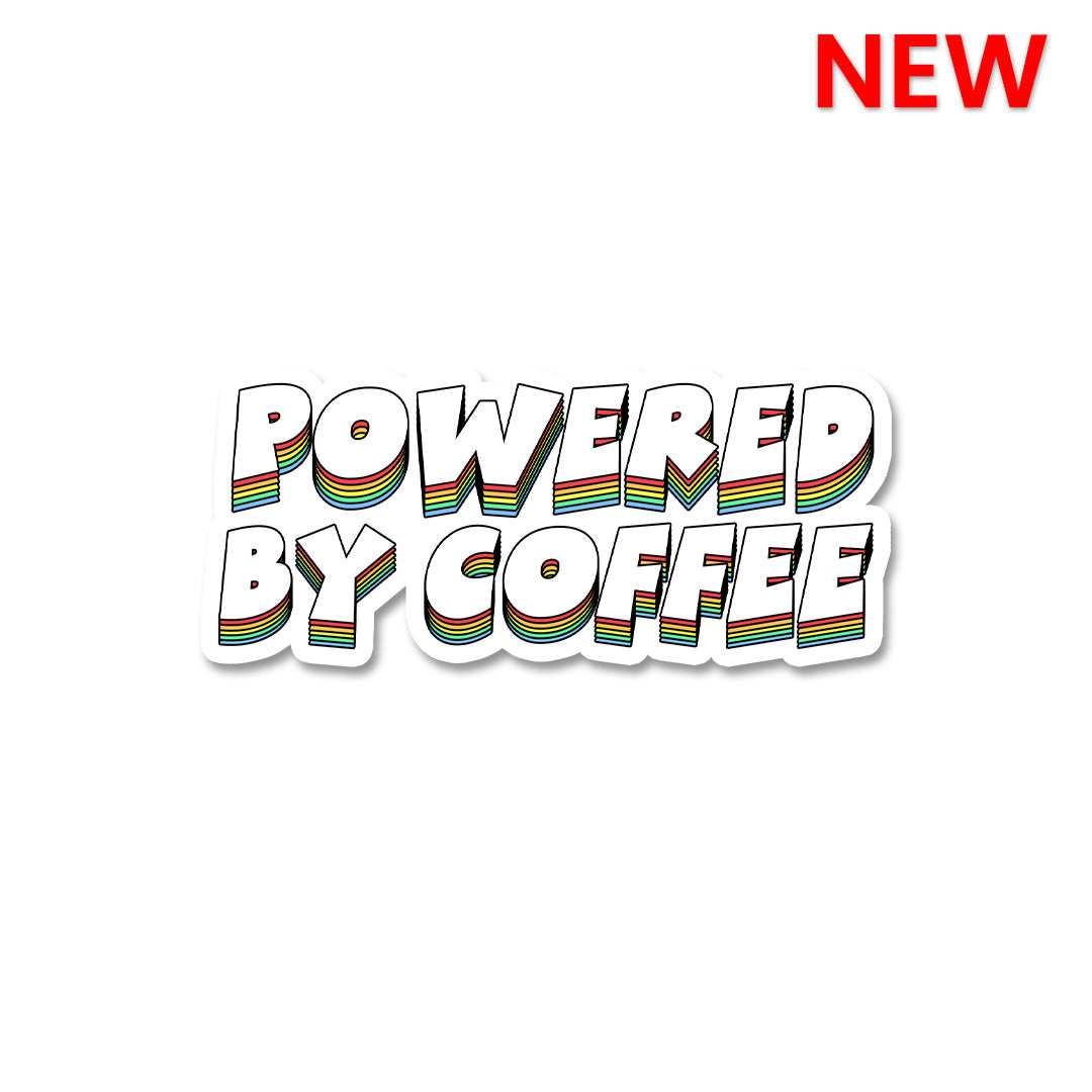 Powered By Coffee Sticker - Stickers | STICK IT UP