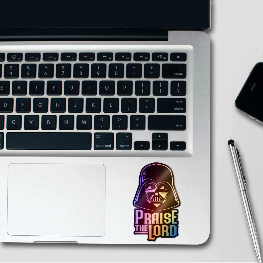 Praise The Lord Holographic Sticker waterproof vinyl decal for laptop, bike, car & bottle