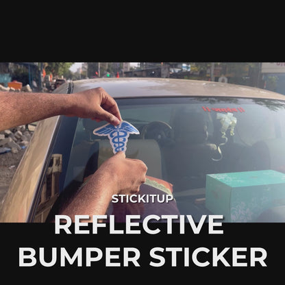 Dum hai to cross kar nhi to bardaas kar Reflective Sticker