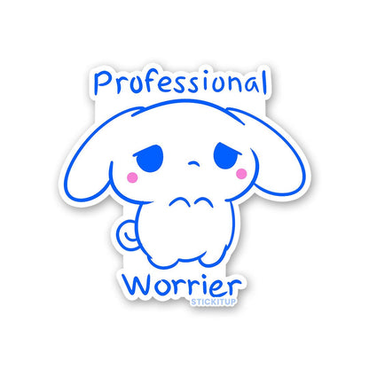 Professional Worrier Sticker waterproof vinyl decal for laptop, bike, car & bottle