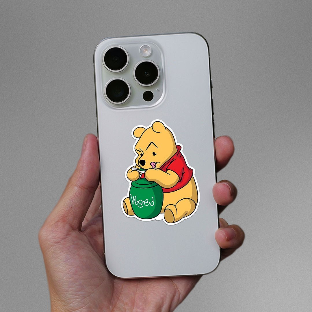 Puff Bear Sticker waterproof vinyl decal for laptop, bike, car & bottle