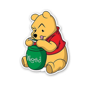 Puff Bear Sticker waterproof vinyl decal for laptop, bike, car & bottle
