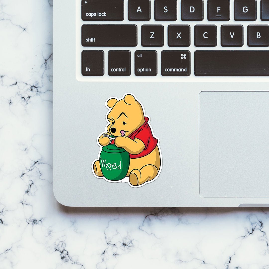 Puff Bear Sticker waterproof vinyl decal for laptop, bike, car & bottle