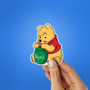 Puff Bear Sticker waterproof vinyl decal for laptop, bike, car & bottle