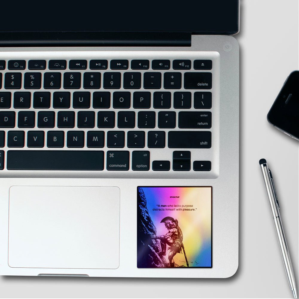 Purpose Over Pleasure Holographic Stickers waterproof vinyl decal for laptop, bike, car & bottle