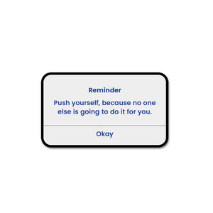 Push Yourself Sticker waterproof vinyl decal for laptop, bike, car & bottle